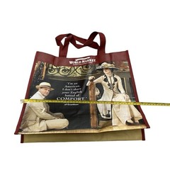 Downton Abbey Tote Bag Reusable World Market Red/Burgundy Lady Crawley Gilded