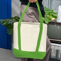 16″x14″x4″ Canvas Tote Bag with Internal and External Pockets Green