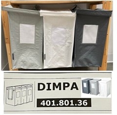 IKea DIMPA Recycling Bag 9 Gallon,3 Pk, White/ Dark Gray/ Light Gray New