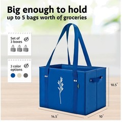 Bulldog Reusable Grocery Bags – Set of 3 Gray Totes