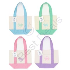 Trader Joe’s Mini Pastel Canvas Tote Bag Set Of 4 Colors Limited (New With Tag)