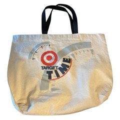 Target Time Canvas Reusable Shopping Bag Tote Super RARE 17″ x 16″ USA