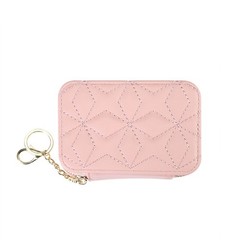 YIGEBIZI Lipstick Holder with Mirror PU Case for Purse Women A-Pink