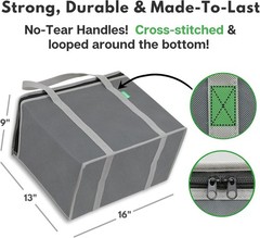 XL Insulated Reusable Grocery Bags 2-Pack Cooler Bags with Hard Bottom Stands…