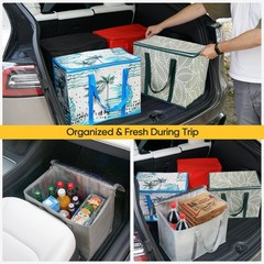 Insulated Reusable Grocery Bags – Collapsible Cooler, Heavy Duty, 2-Pack