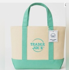 Trader Joe’s Mini Pastel Green Canvas Tote Bag