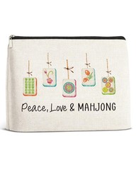 DCXFQWY Funny Mahjong Gifts Makeup Bag for 9.8 x 6.7 x 2 inches, multicolor