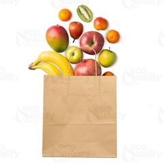 8×4.5×10.25 Tiny Kraft Brown Paper Shopping Bag with Twine Handles Reusable 25pc