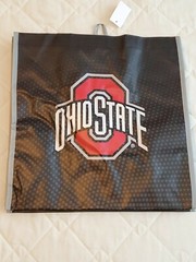 Ohio State Buckeyes Reusable Shopping/Gift Bag Black w/ Red Gray Straps