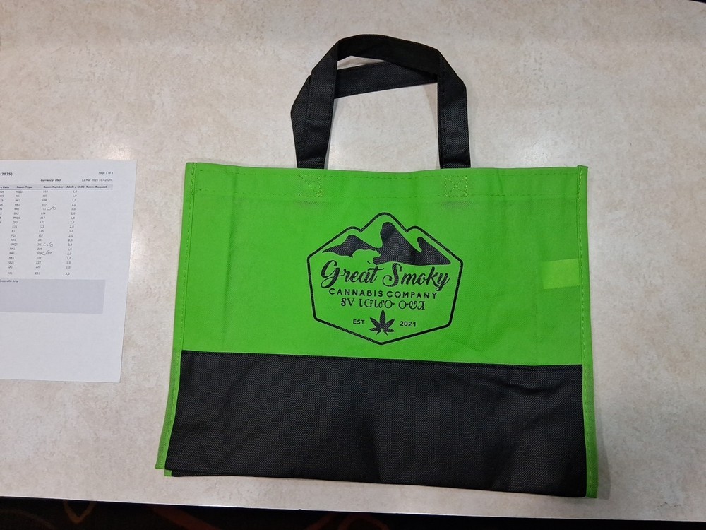 Small Burlap Bag From The Great Smokey Cannabis Company Est. 2021