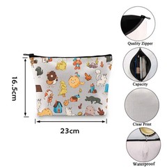 VAMSII H Animation Lover Gift Character Adventure Zipper Cosmetic Multicolor