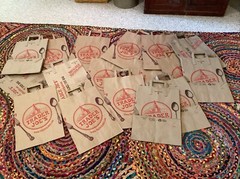 Trader Joe’s Brown Paper Reusable Shopping Grocery Bags w/ Handles Lot Of 17