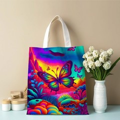 Bee Dragonfly Sunflower Canvas Tote Bag Reusable Grocery Beach Shopping Bag