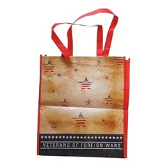 Veterans of Foreign Wars Reusable Grocery Bag Tote Patriotic American Flag Star