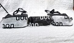 Lululemon Black & White 16″x14″ Reusable Tote Shopping Bag LOT of 3 ~ FAST SHIP