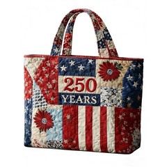 Patriotic 250th Year Anniversary Tote Bag for Women 4th of July Floral Bag
