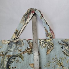 Floral Pattern Foldable Fabric Reusable Shopping Bag Large Multicolor Two-Piece