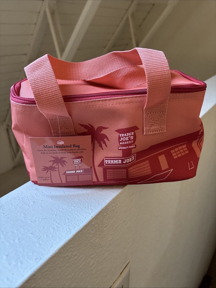 Trader Joe’s Mini Insulated Bag Peach Pink 2025 Release Limited Edition
