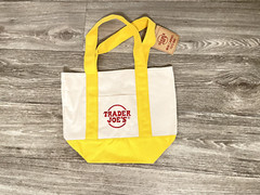 Trader Joe’s Mini Canvas Tote Bag Limited Edition Yellow