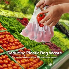 12 Pcs Heavy Duty Reusable Mesh Produce Bags, Barcode Scanable See Through Fo…