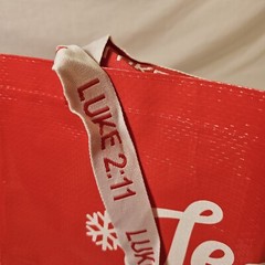 Christmas “Jesus Is The Reason For The Season” Shopping Tote Bag 21x15x13”