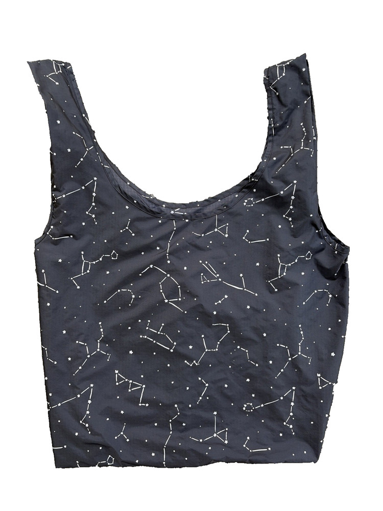 Baggu Black Star Constellations Reusable Ripstop Shopping Tote Bag Standard Size