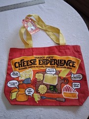 Trader Joe’s Cheese Adventures/Experience reusable canvas tote NEW with tags