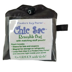 Chic Sac Reusable Shopping Bag Magnetic Clip or Keyring Brown Go Green B6-1206