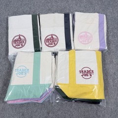 TRADER JOE’s Tote Bag Set Regular & Mini Canvas Reusable Grocery Bag NEW