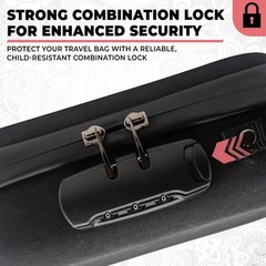 Kashmir Smell Proof Bag with Combination Lock Odor Travel Small, Black