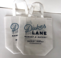 Lot of 2 New Reusable Tote Shopping Bags DUKES LANE Market Waikiki Hawaii