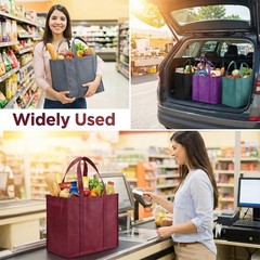 20 PCS Reusable Grocery Bags, Heavy Duty Foldable Shopping Tote Bags with Rei…