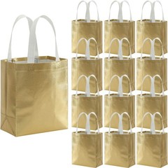 40 Pack 10 x 8 Inch Reusable Present Gift Bag Medium Grocery Bags Shopping Tote