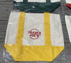 Trader Joe’s mini canvas reusable tote bags set of All 4 Colors New