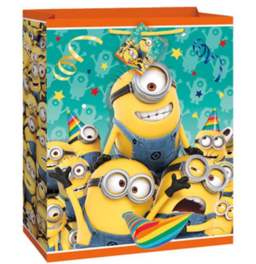 Despicable Me Minions Large Gift Bag 10.5″ x 13″ x 5″ Minion Party Fast Shipping