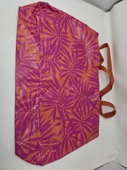 Open Story Water-Resistant Reversible Large Tote Pink/Orange Tropical 19x7x14.5″