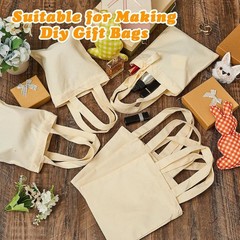24 Pcs Mini Tote Bag Sublimation Blank Canvas Tote Bags Reusable for Grocery …