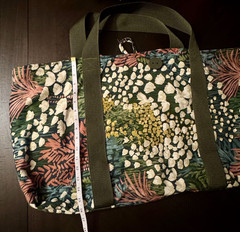 Floral Roll Up Reusable Tote Bag Packable Market Grocery Shopping Travel Bag