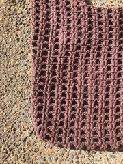 Brown Mesh Tote Bag