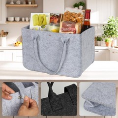 2pcs reusable felt tote bags, XXLsize, foldable and versatile. Suitable for d