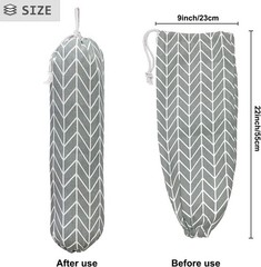 Stylish Adjustable Plastic Bag Holder for Home & Kitchen – Washable, 22×9 Inches