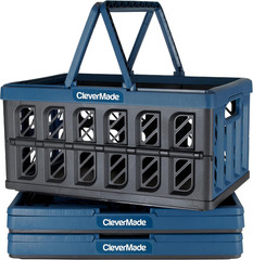 Eco 24L and 30L Collapsible Grocery Shopping Baskets (3-Pack) | Reusable Plastic