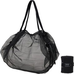 Marna Shupatto Mesh Bag 25L Black S504 Foldable Eco Tote Outdoors From Japan NEW