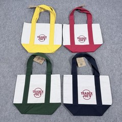 TRADER JOE’s Tote Bag Set Regular & Mini Canvas Reusable Grocery Bag NEW