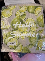 Hello Summer Lime Fruit Print Eco Reusable Shopping Bag SKU71329