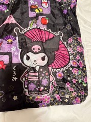 Japan Limited Kuromi Kimono Reusable Bag Mount Fuji 18″ x 18″ Hello Kitty Cafe