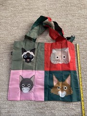 LOQI Shopping bag with STEPHEN CHEETHAM Cats Recycled material Unused w/Tags