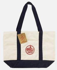 🌊 Trader Joe’s Tote Bag – US Style Blue and White Cloth Bag – Trend from USA