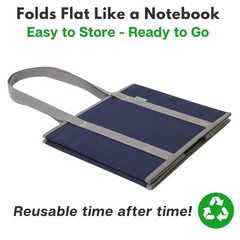 Reusable Grocery Bags 3 Pack Heavy Duty Reusable Shopping Bags with Box Shape