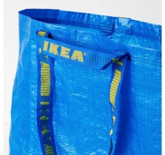 IKEA Medium Blue 17 ¾x7x17 ¾ “/10 Gallon Reusable Shopping Tote Carrier Bag